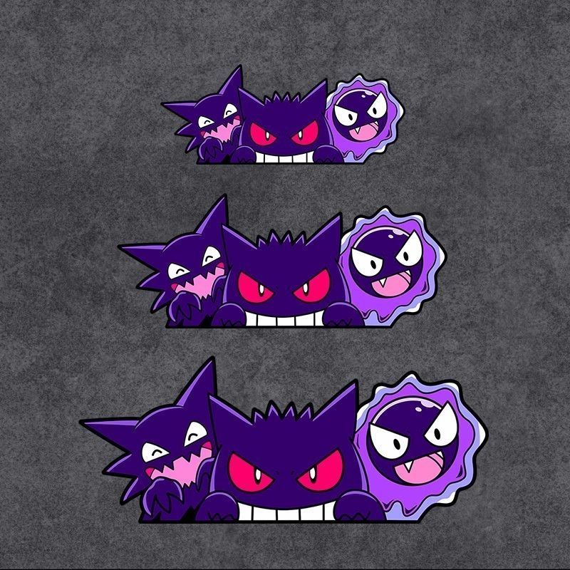 Car Accessories Outside - Urocze naklejki anime z Pokemonem Gengar
