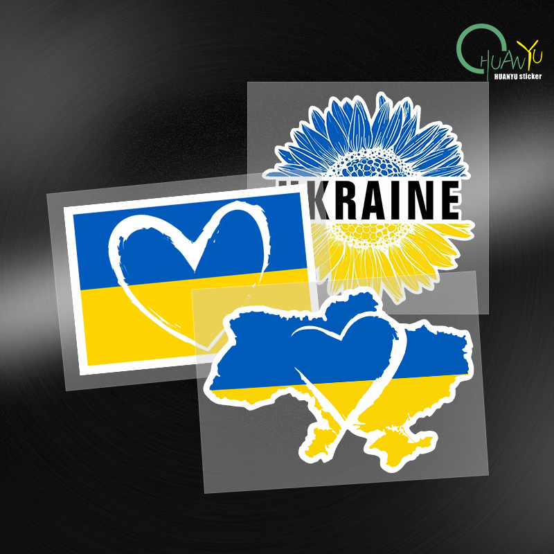 Car Accessories Uk - Znak Naklejka Samochodowa Ukraina Słonecznik Ukraiński