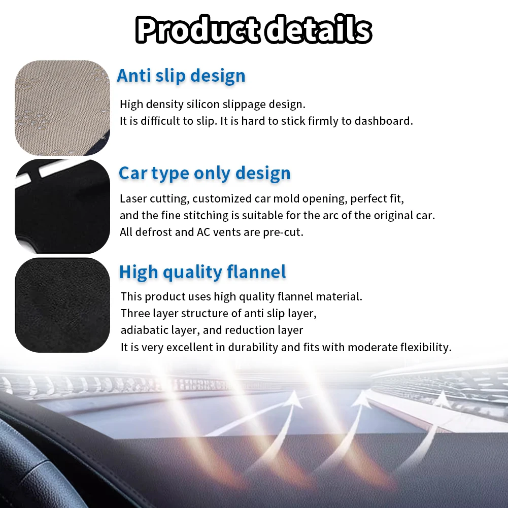 Akcesoria do Forda Mustanga 20 – Car Anti-Slip Dashboard Mat recenzja i cena